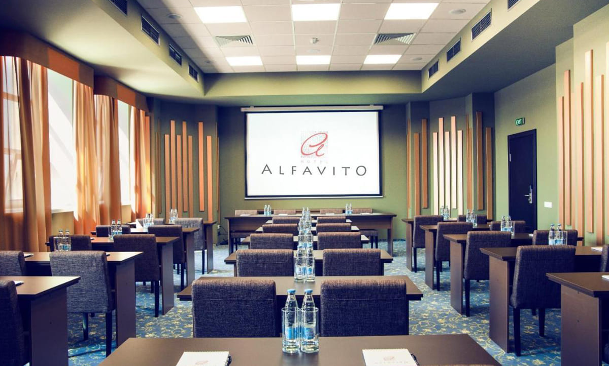Stylish chairs in Alfavito Hotel conference hall - yavorina.com.ua