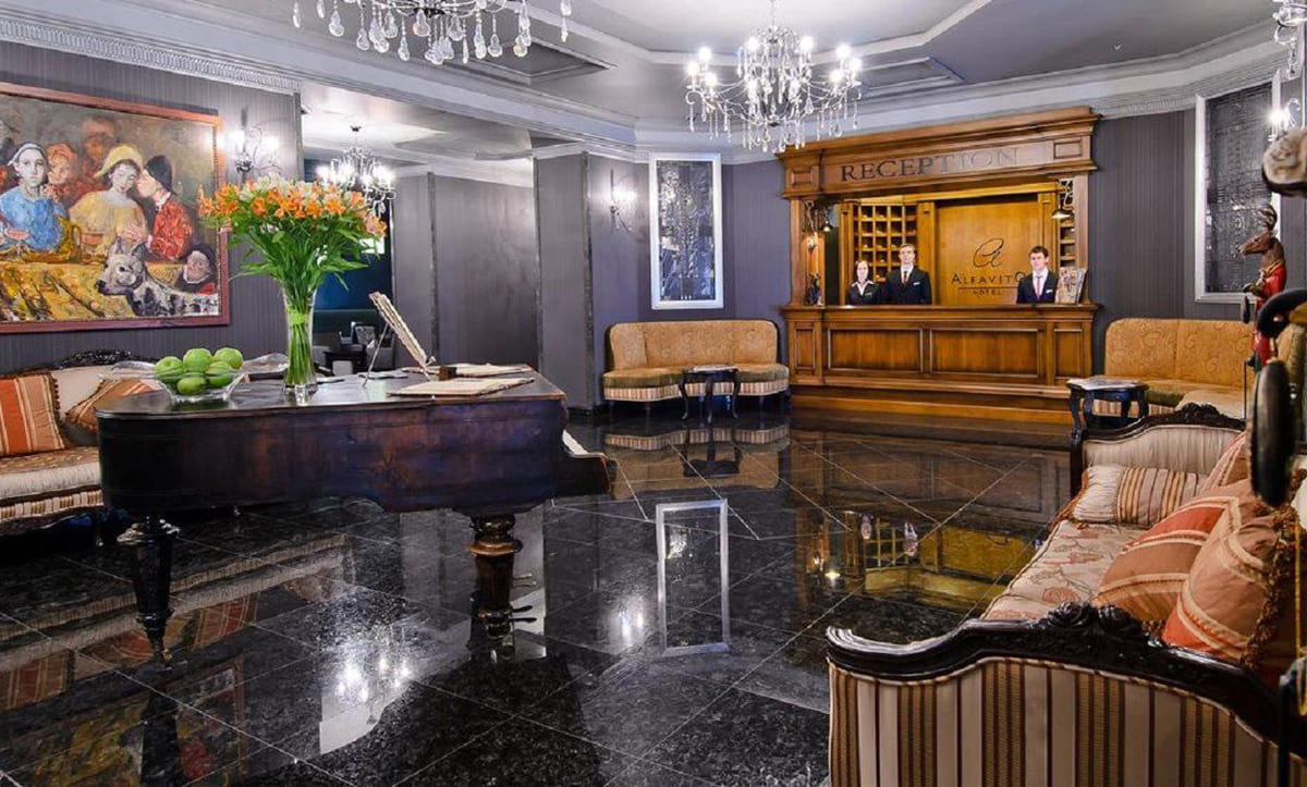 Exclusive sofa design in Alfavito Hotel lounge - yavorina.com.ua