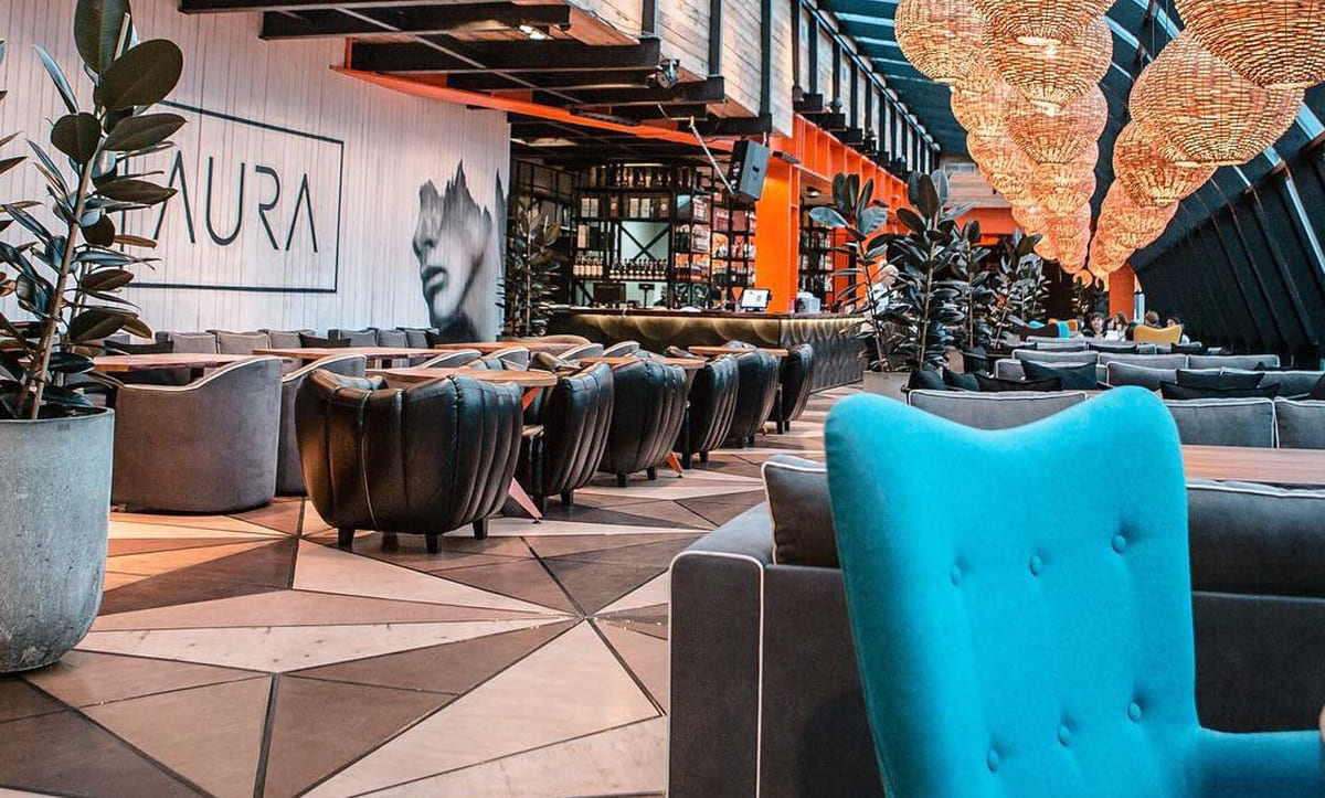 Elegant dining chairs crafted by Yavorina for Aura Restaurant, Vinnytsia