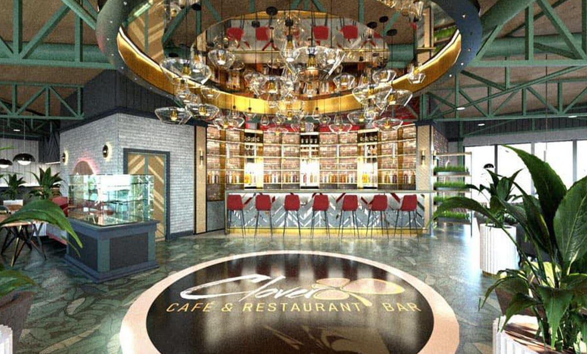 Stylish bar stools with metal frames and cushioned seats, perfect for high-top tables in a modern setting.