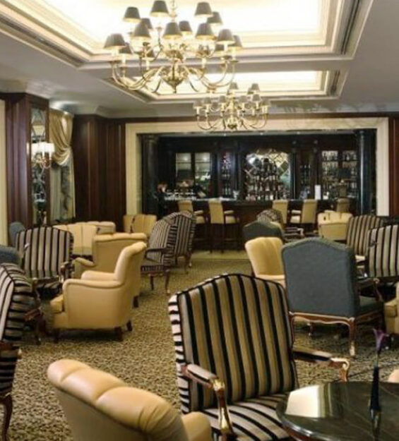 Custom-designed armchairs at Intercontinental Hotel's Lobby Bar - yavorina.com.ua