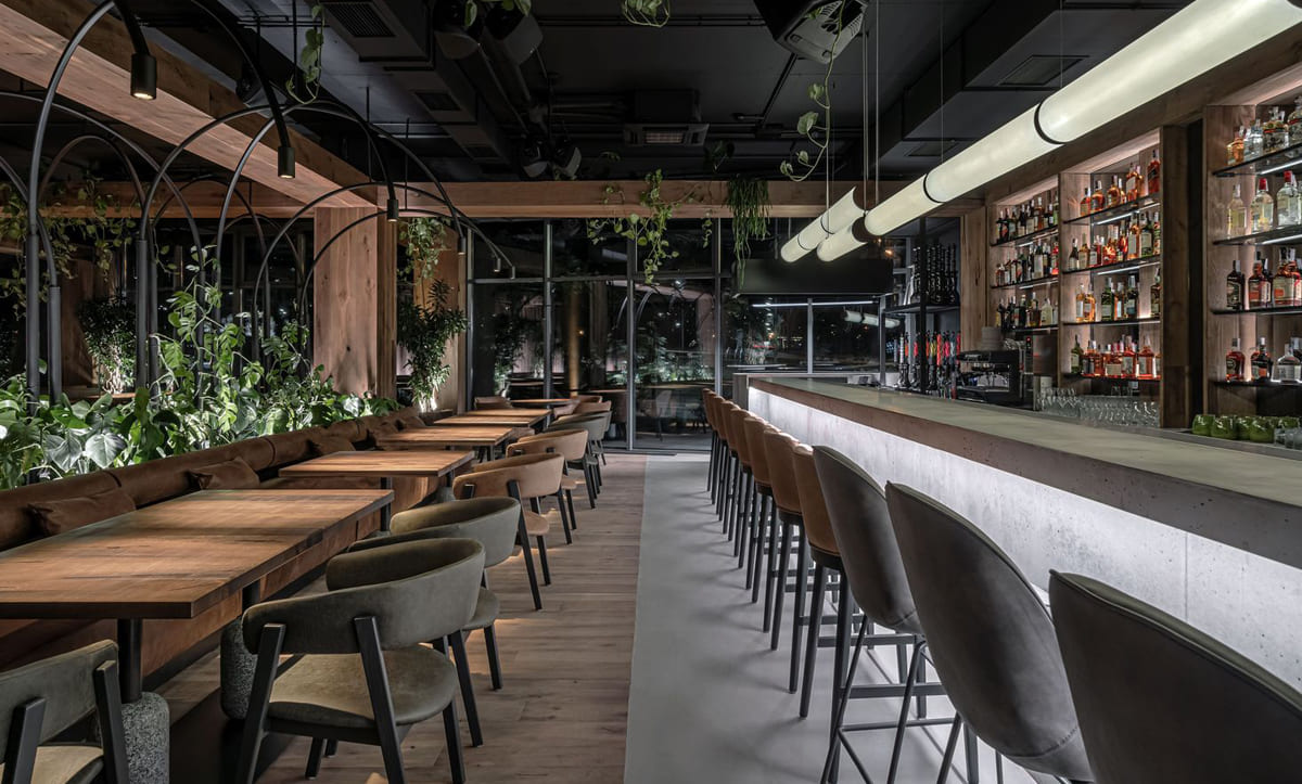 Elegant bar chairs designed by Yavorina at Par Bar - yavorina.com.ua