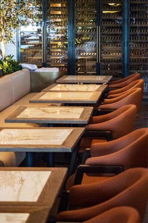 Yavorina's custom dining furniture at LaNoma Restaurant Fort Lee - yavorina.com.ua