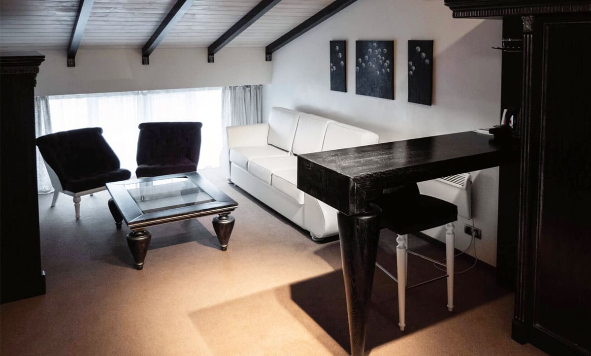 Luxurious suite with a large wooden bed and matching nightstands - yavorina.com.ua