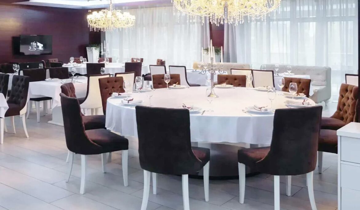 Stylish armchairs designed for Orly Park Restaurant's dining area - yavorina.com.ua