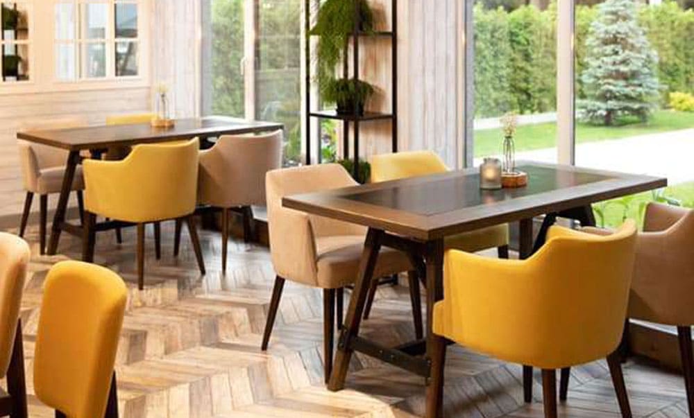 Top-down view of Brovar-01 armchair highlighting the seat width and depth - yavorina.com.ua