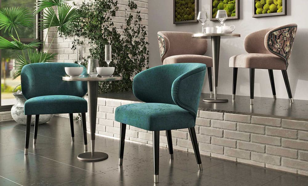 Pair of Viola armchairs in a luxurious open-plan interior - yavorina.com.ua