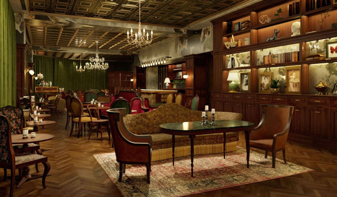 Custom leather armchairs in Bellboy Restaurant, Berlin - yavorina.com.ua