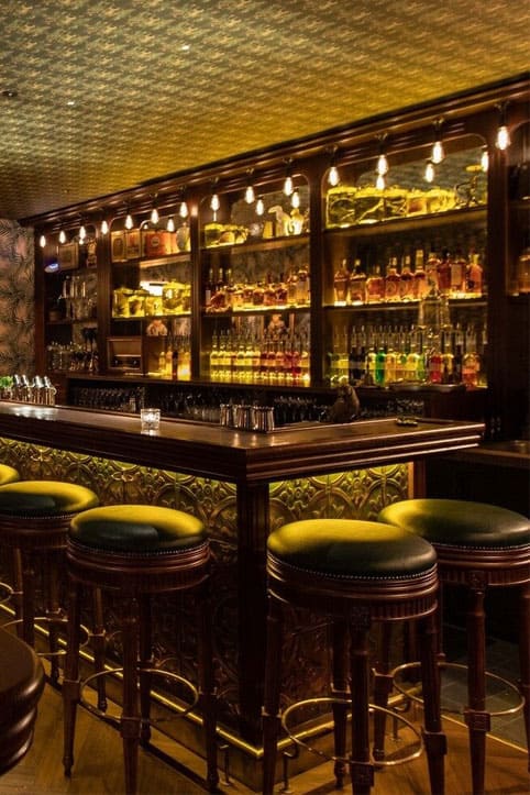Exclusive wooden bar stools at Bellboy Restaurant, Berlin - yavorina.com.ua