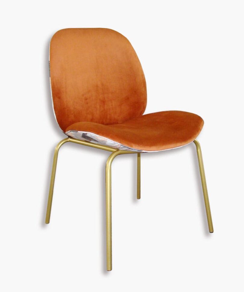 Metal chair Kelly with round legs and stylish fabric upholstery – yavorina.com.ua