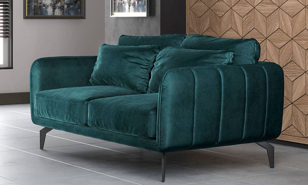 Modern interior featuring STING sofa in dark velvet - yavorina.com.ua