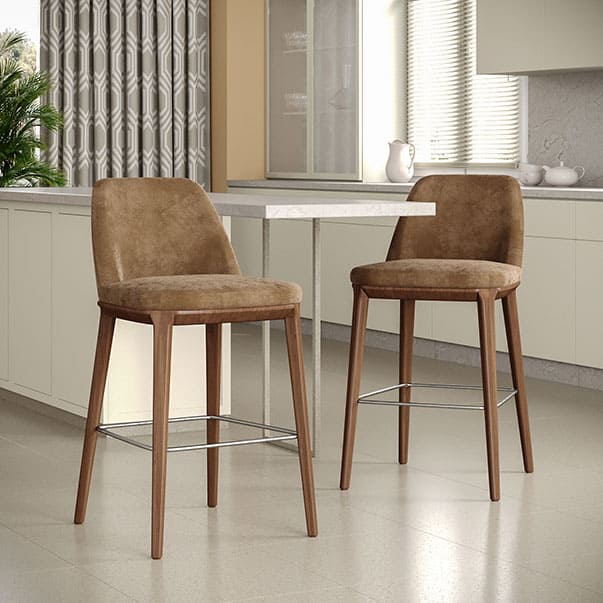 Elegant Aster stool by a kitchen island - yavorina.com.ua