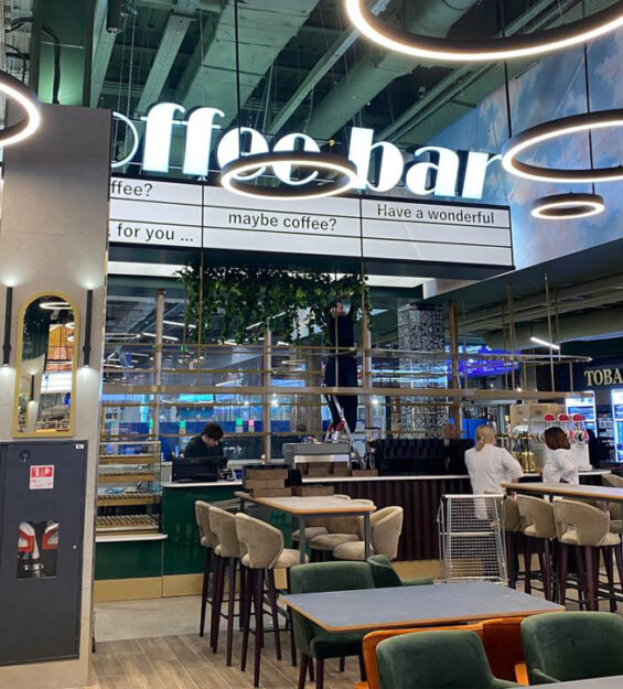 Epicentr food court Berkovetska — restaurant furniture by Yavorina